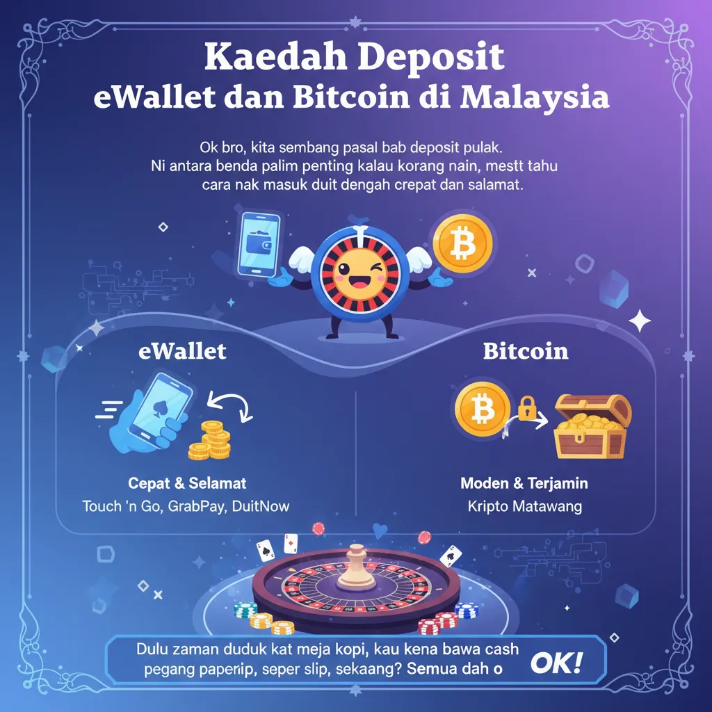 Kaedah Deposit eWallet dan Bitcoin di Malaysia